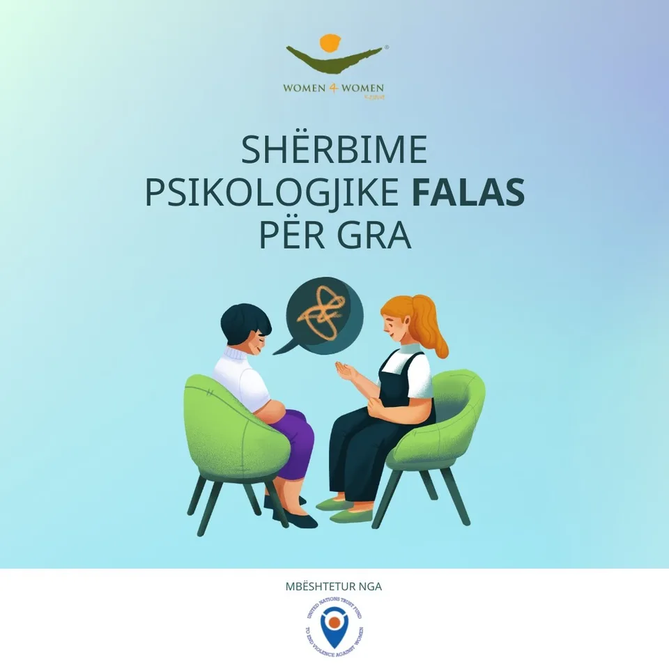 Qe nga korriku, Kosova - Women 4 Women ofron shërbime psikologjike falas për gra